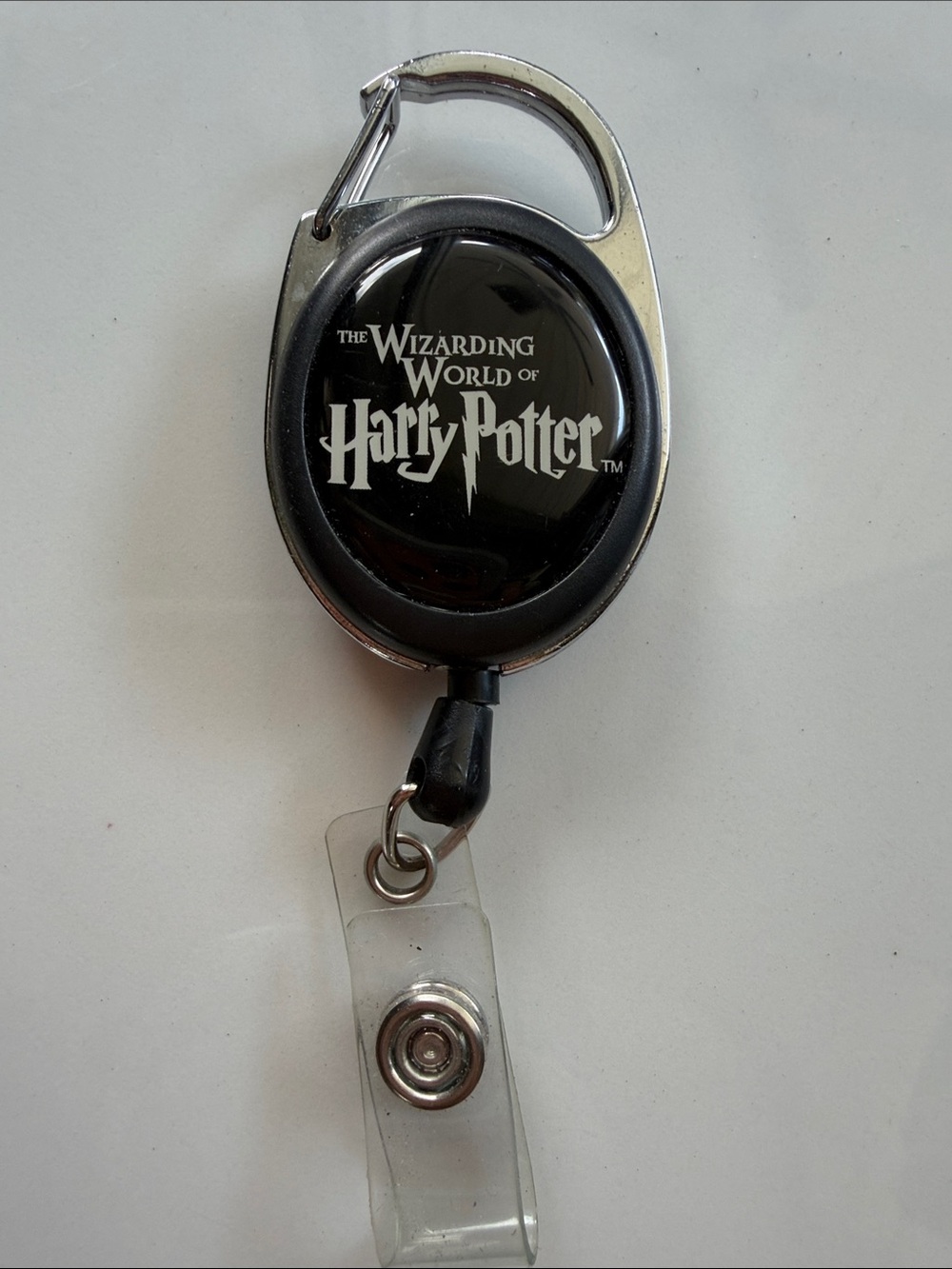 Harry Potter Universal Studios Retractable Badge Reel Carabiner Clip ID Holder
